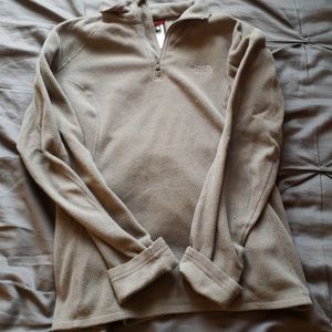 Brown The Northface 1/4 zip